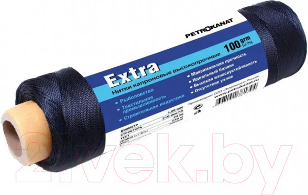 Изображение товара Нить хозяйственная Momoi Extra капроновые 100г (1.40м, черный)