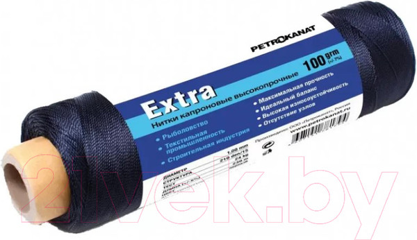 Изображение товара Нить хозяйственная Momoi Extra капроновые 100г (0.70м, черный)