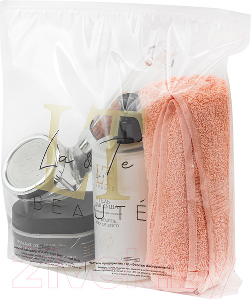 Изображение товара Набор косметики для тела La and Te beaute Гель для душа+Крем-баттер+Полотенце+Лейка для душа LT-25
