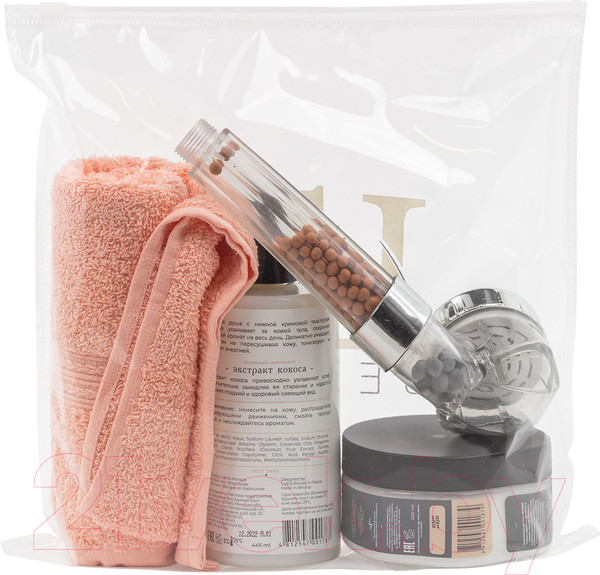 Изображение товара Набор косметики для тела La and Te beaute Гель для душа+Крем-баттер+Полотенце+Лейка для душа LT-25