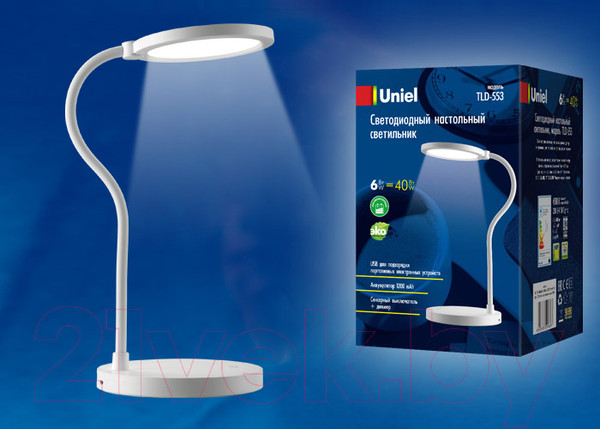 Изображение товара Настольная лампа Uniel TLD-553 / UL-00003338 (белый)