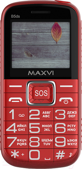 Изображение товара Мобильный телефон Maxvi B5ds (красный)