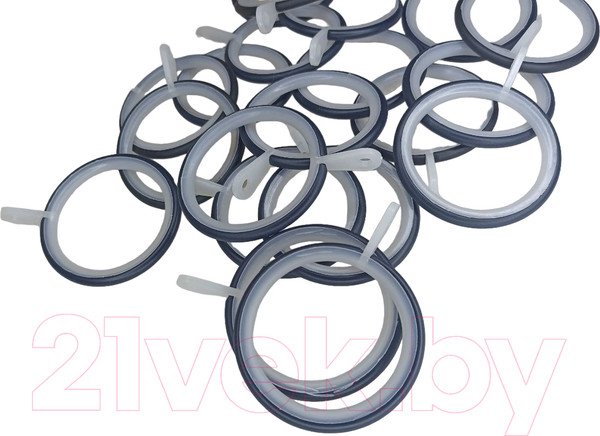 Изображение товара Набор колец для штор Merry Bear Home Decor RLG212 MB (матовый черный)