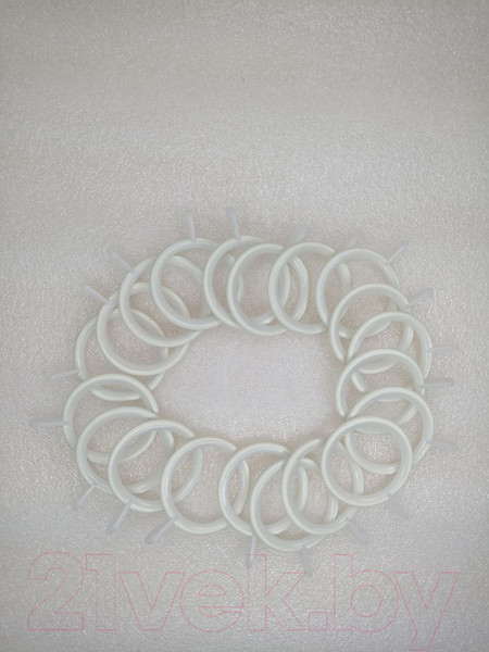 Изображение товара Набор колец для штор Merry Bear Home Decor RLG212 MW (матовый белый)