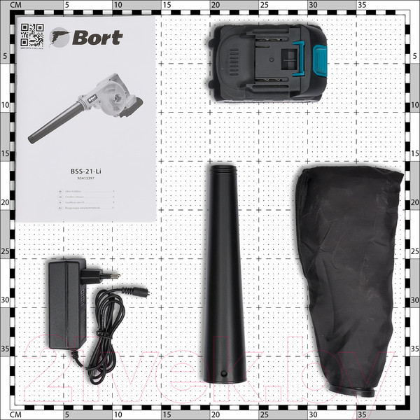 Изображение товара Воздуходувка аккумуляторная Bort BSS-21-Li (93413397)