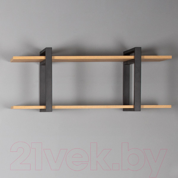 Изображение товара Полка Millwood Настенная 100x30x40 (дуб золотой Craft/металл черный)