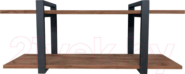 Изображение товара Полка Millwood Настенная 100x30x40 (дуб табачный Craft/металл черный)