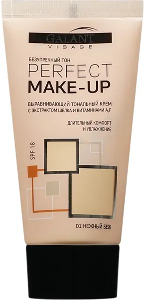 Изображение товара Тональный крем Galant Cosmetic Galant Visage Perfect Make Uр тон №1 нежный беж (50мл)