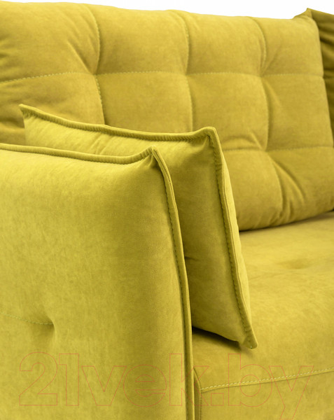 Изображение товара Диван KRONES Цезарь 3 (велюр горчично-желтый)