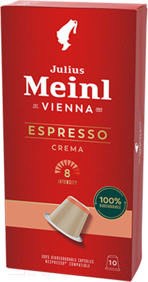 Изображение товара Кофе в капсулах Julius Meinl Inspresso Biodegradable Espresso Crema (10шт)