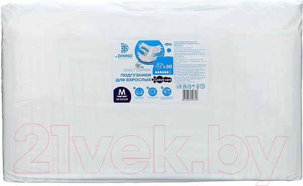 Изображение товара Подгузники для взрослых Dr.Dinno Standart Plus M (30шт)