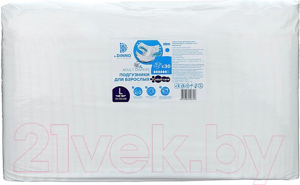 Изображение товара Подгузники для взрослых Dr.Dinno Standart Plus L (30шт)