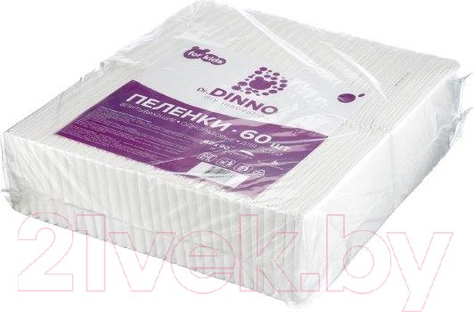 Изображение товара Набор пеленок одноразовых детских Dr.Dinno Впитывающие 60x90 (60шт)