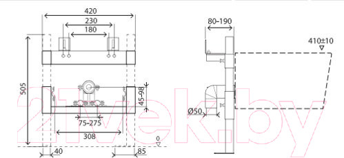 Изображение товара Инсталляция для биде Oli Bidet Easy Eco / 008908