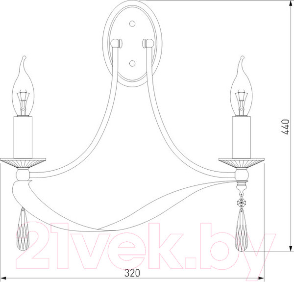 Изображение товара Бра Евросвет Adelia 60064/2 (хром)
