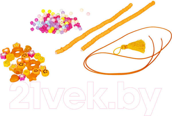 Изображение товара Набор для творчества Bondibon Мозаика-плетение из бусин. Браслеты / ВВ5780 (апельсиновый оранжевый)