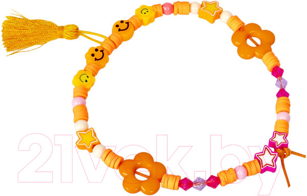 Изображение товара Набор для творчества Bondibon Мозаика-плетение из бусин. Браслеты / ВВ5780 (апельсиновый оранжевый)