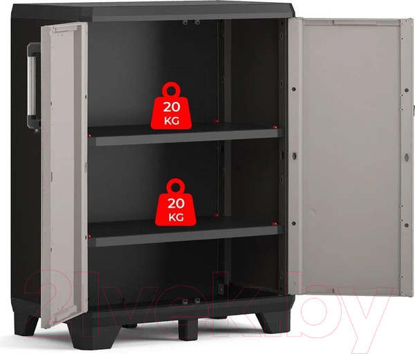 Изображение товара Шкаф уличный Keter Armadio Pro Basso / 249837 (серый/черный)