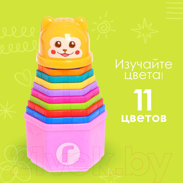 Изображение товара Развивающая игрушка Sima-Land Пирамидка: Мишка / 1943043
