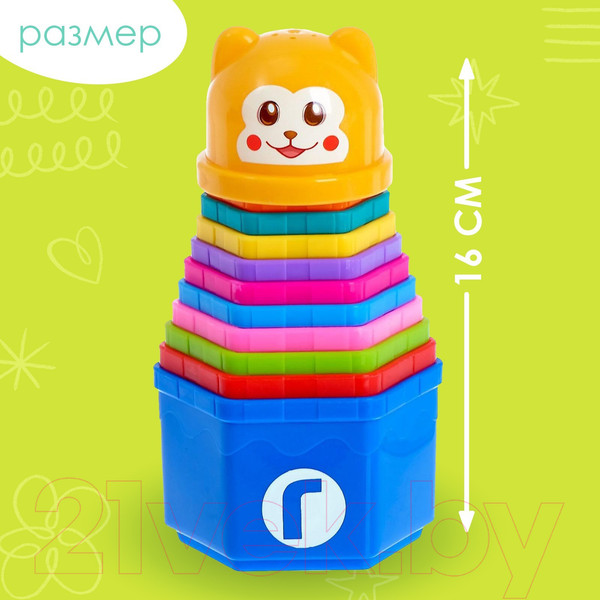 Изображение товара Развивающая игрушка Sima-Land Пирамидка: Мишка / 1943043