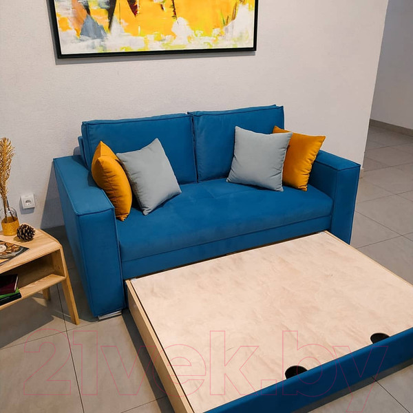 Изображение товара Диван Tiolly Норд 2.1 ДКН-096 (оникс 17 светло-синий)