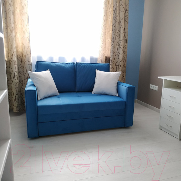 Изображение товара Диван Tiolly Норд 2.1 ДКН-096 (оникс 17 светло-синий)