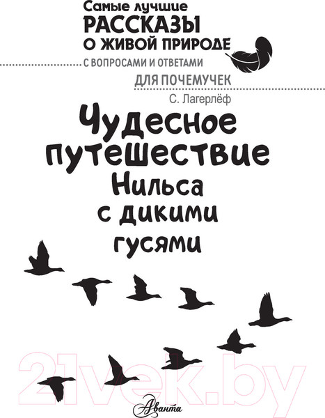 Изображение товара Книга АСТ Чудесное путешествие Нильса с дикими гусями / 9785171497750 (Лагерлеф С.)