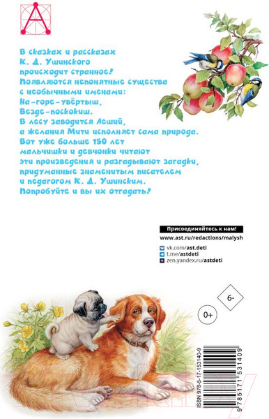 Изображение товара Книга АСТ Четыре желания. Рассказы и сказки (Ушинский К.Д.)