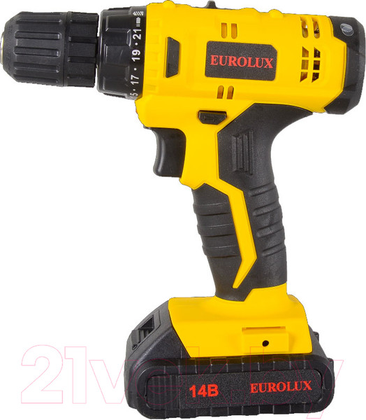 Изображение товара Аккумуляторная дрель-шуруповерт EUROLUX ДА-14/2Li (72/14/39)