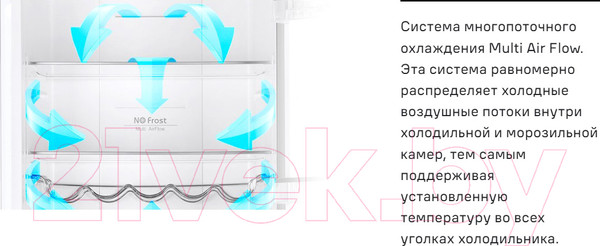 Изображение товара Холодильник с морозильником Maunfeld MFF200NFWE