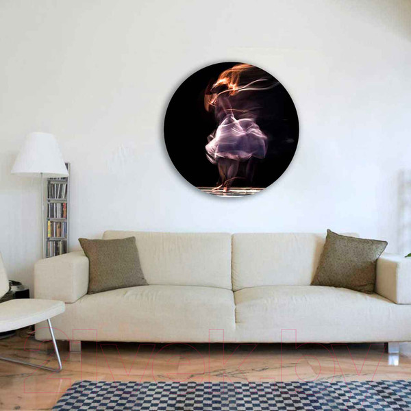 Изображение товара Картина на стекле Stamprint Движение AR005 круг (70x70)