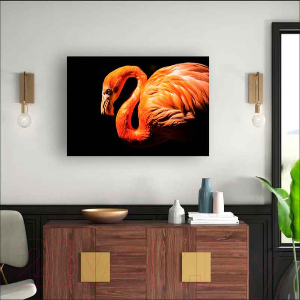 Изображение товара Картина на стекле Stamprint Фламинго AN007 (70x100)