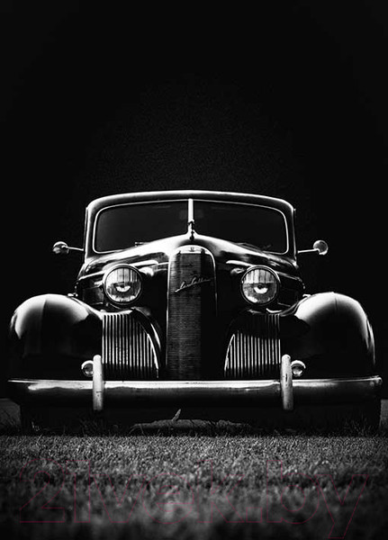 Изображение товара Картина на стекле Stamprint Черный кадиллак VR010 (70x50)