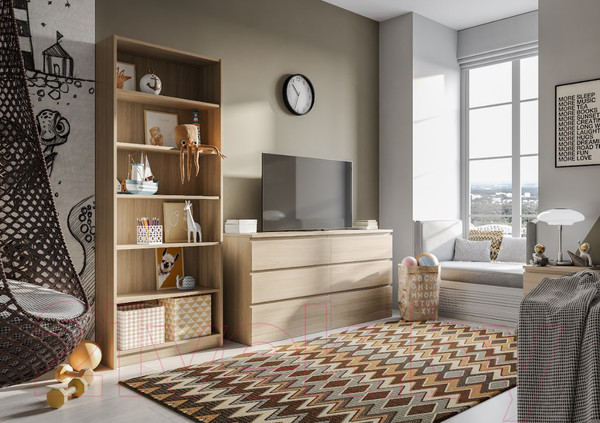 Изображение товара Стеллаж Mio Tesoro Варма 80 (шпон дуб, беленый)