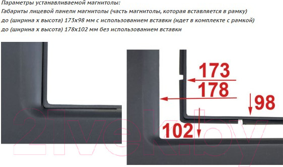 Изображение товара Переходная рамка Incar RAU4-07