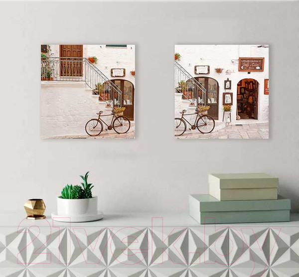 Изображение товара Картина на стекле Stamprint Улочка Италии 1 ST012 (30x30)