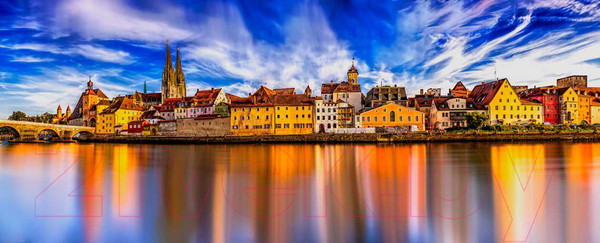 Изображение товара Картина на стекле Stamprint Город на Дунае ST016 (50x125)