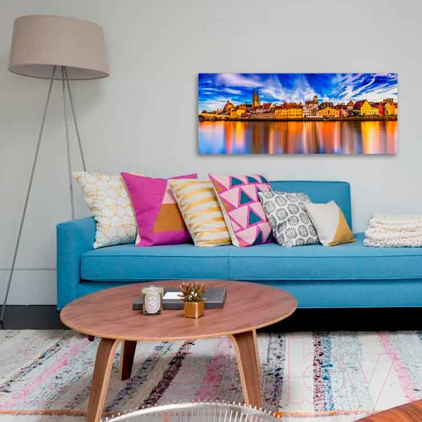 Изображение товара Картина на стекле Stamprint Город на Дунае ST016 (50x125)