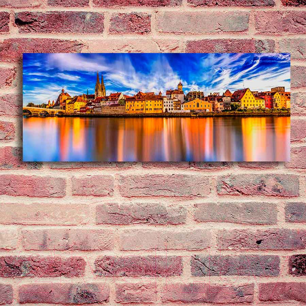 Изображение товара Картина на стекле Stamprint Город на Дунае ST016 (50x125)