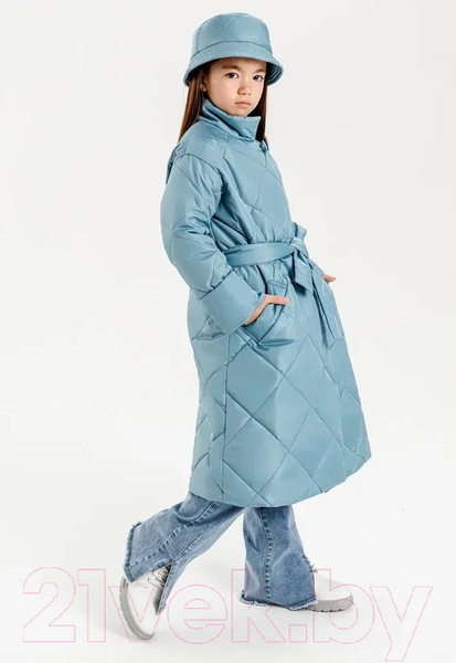 Изображение товара Пальто детское Amarobaby Trendy / AB-OD22-TRENDY29/19-140 (голубой, р.140-146)