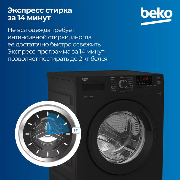 Изображение товара Стиральная машина Beko WSRE6512ZAA