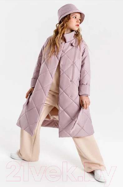 Изображение товара Пальто детское Amarobaby Trendy / AB-OD22-TRENDY29/27-140 (пудровый, р.140-146)