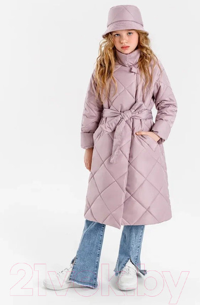Изображение товара Пальто детское Amarobaby Trendy / AB-OD22-TRENDY29/27-140 (пудровый, р.140-146)
