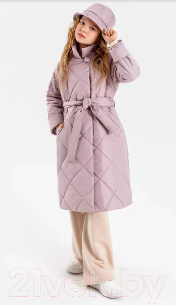 Изображение товара Пальто детское Amarobaby Trendy / AB-OD22-TRENDY29/27-140 (пудровый, р.140-146)