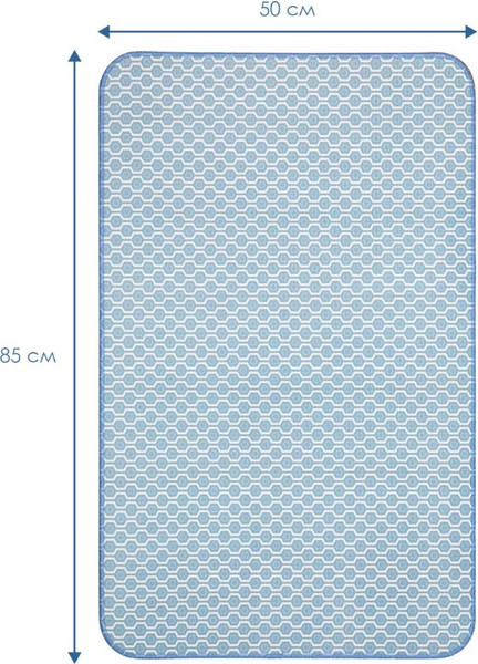 Изображение товара Коврик для ванной Вилина 7068 001 (50x85 противоскользящий, голубой)