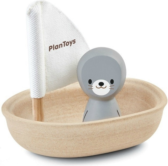 Изображение товара Набор игрушек для ванной Plan Toys Лодка и тюлень / 5710