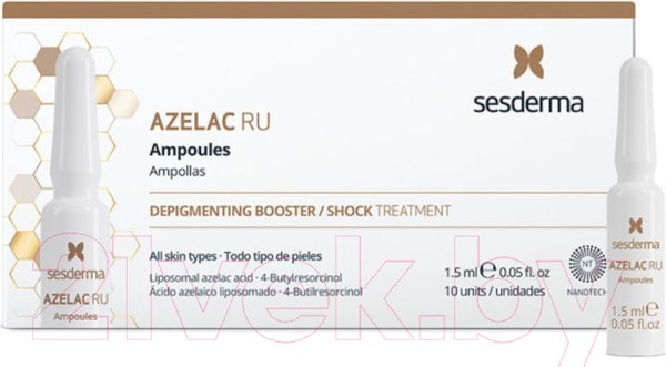 Изображение товара Ампулы для лица Sesderma Azelac Ru Депигментирующие (10x1.5мл)