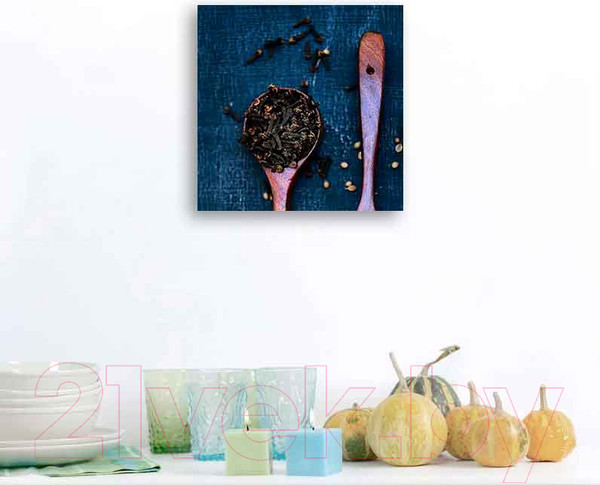 Изображение товара Картина на стекле Stamprint Гвоздика в ложке КТ030 (30x30)