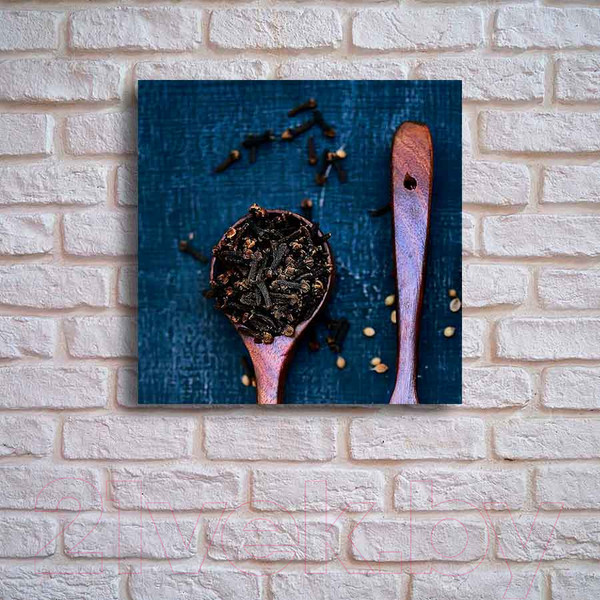 Изображение товара Картина на стекле Stamprint Гвоздика в ложке КТ030 (30x30)