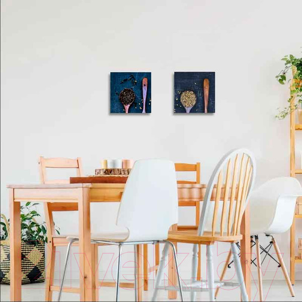 Изображение товара Картина на стекле Stamprint Гвоздика в ложке КТ030 (30x30)